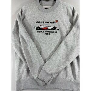 Hollister McLaren Formula 1 Team World Champions 2008 Embroidered Gray Sweatshir